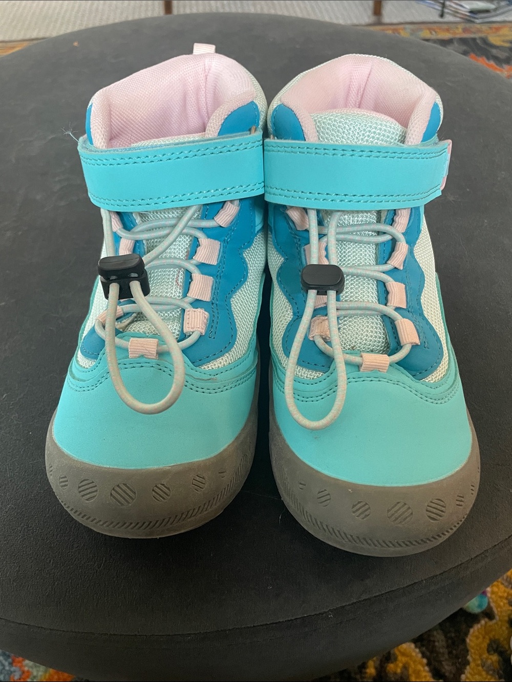 Mishansha Aqua and Pink Kids Hiking Boots sz 13 Little Kid